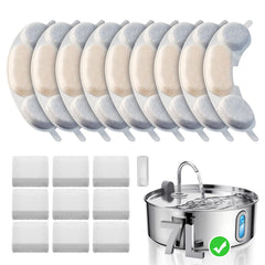 Smartoo 9-pack filter replacement closeup showing four-stage filtration for clean water