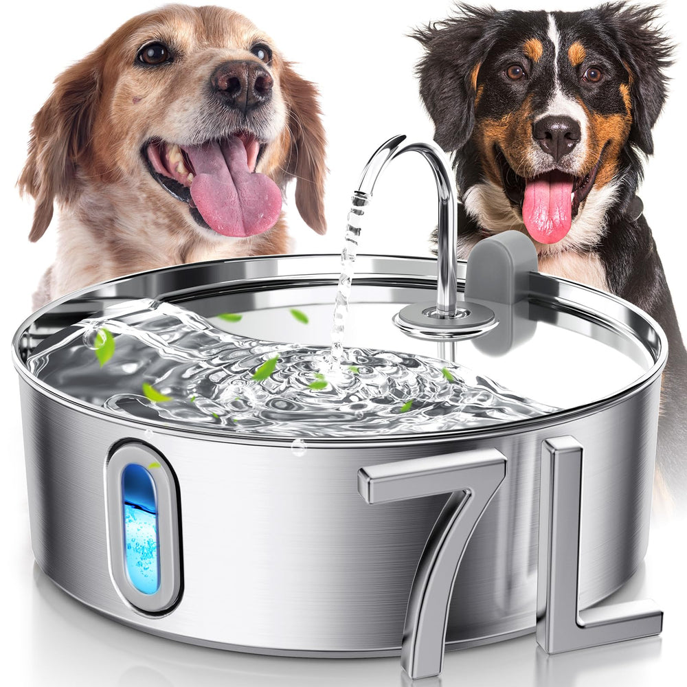 Smartoo 7L dog water fountain supports large breeds with ample hydration.
