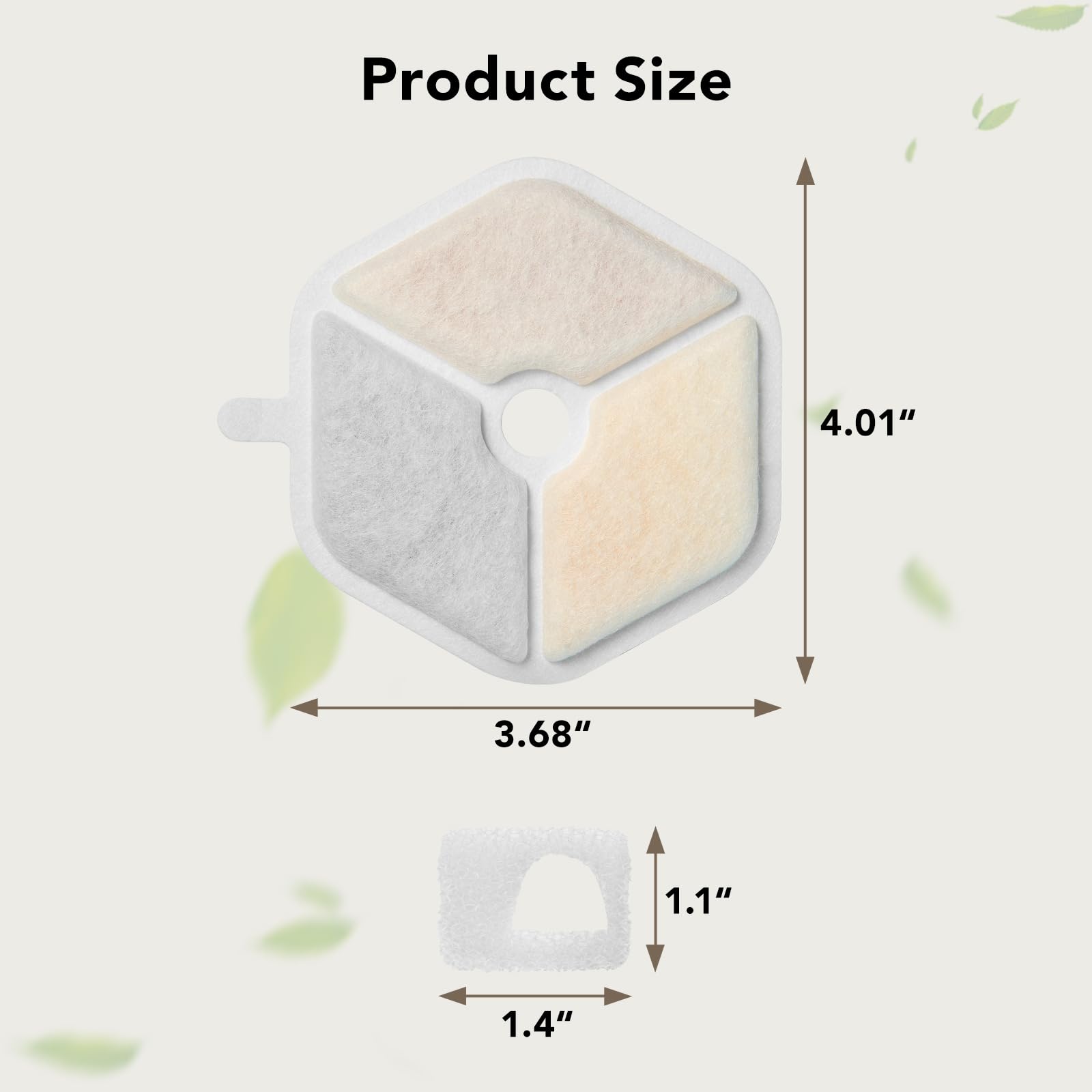 Smartoo PTM-643 replacement sponges bundle for efficient debris filtration.