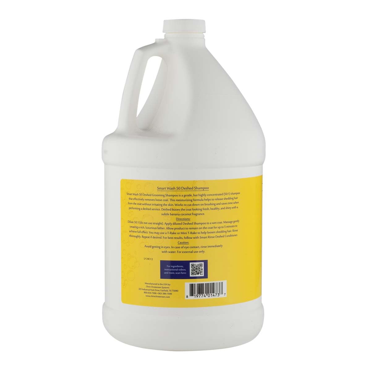 SmartWash50 concentrated shampoo bottle ready for quick coat care