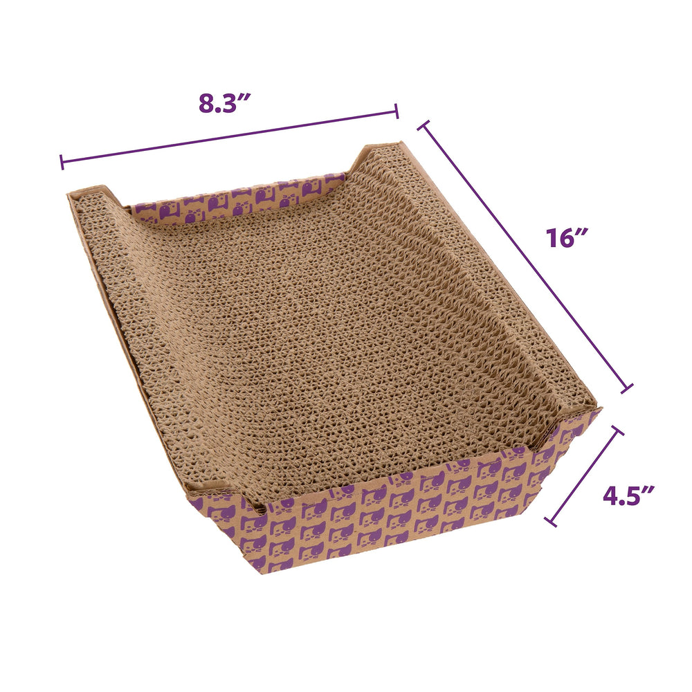 SmartyKat catnip-infused-layers: scent releases with scratching to invite play.
