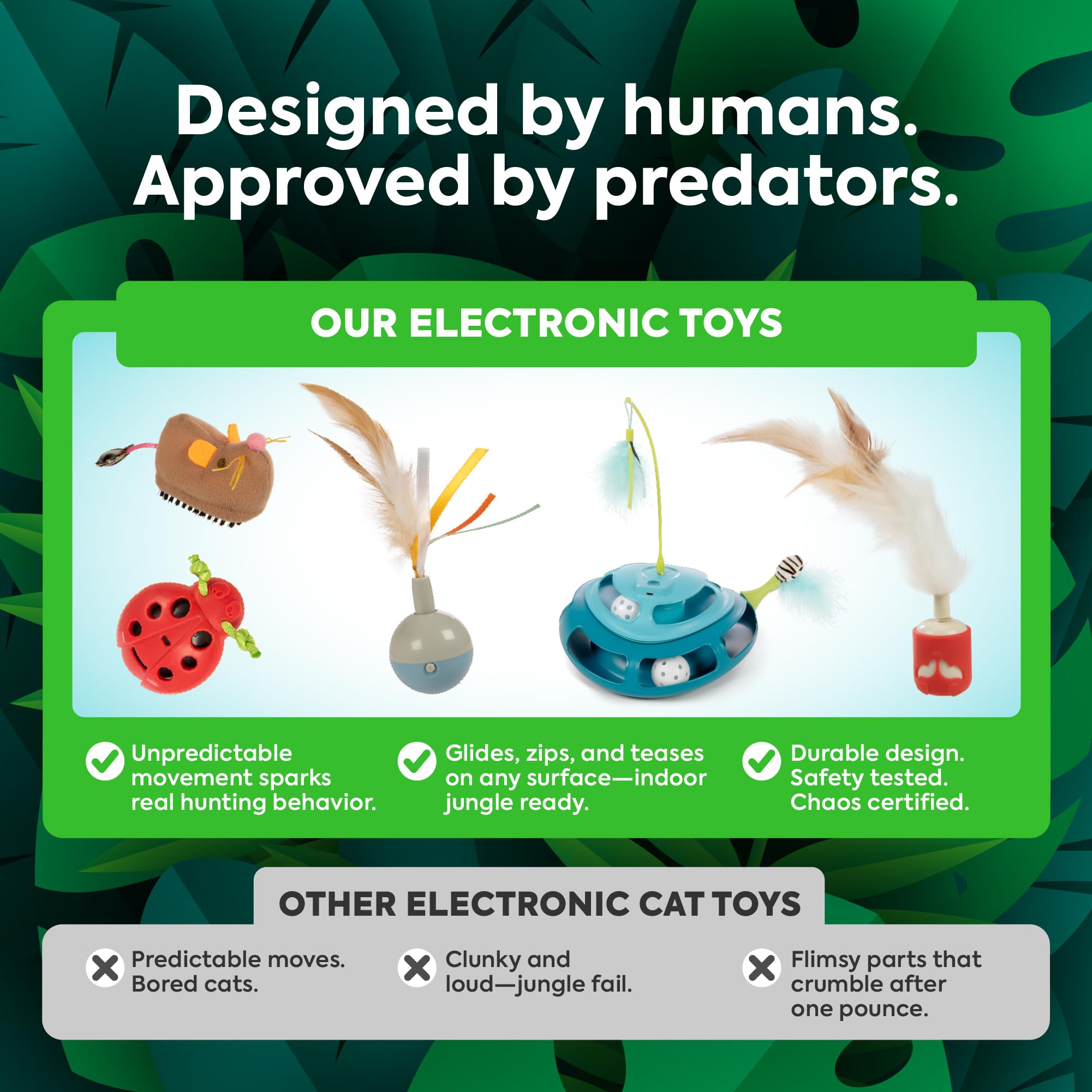 SmartyKat Hidden Hijinks auto-swing motion keeps cats engaged with minimal setup.