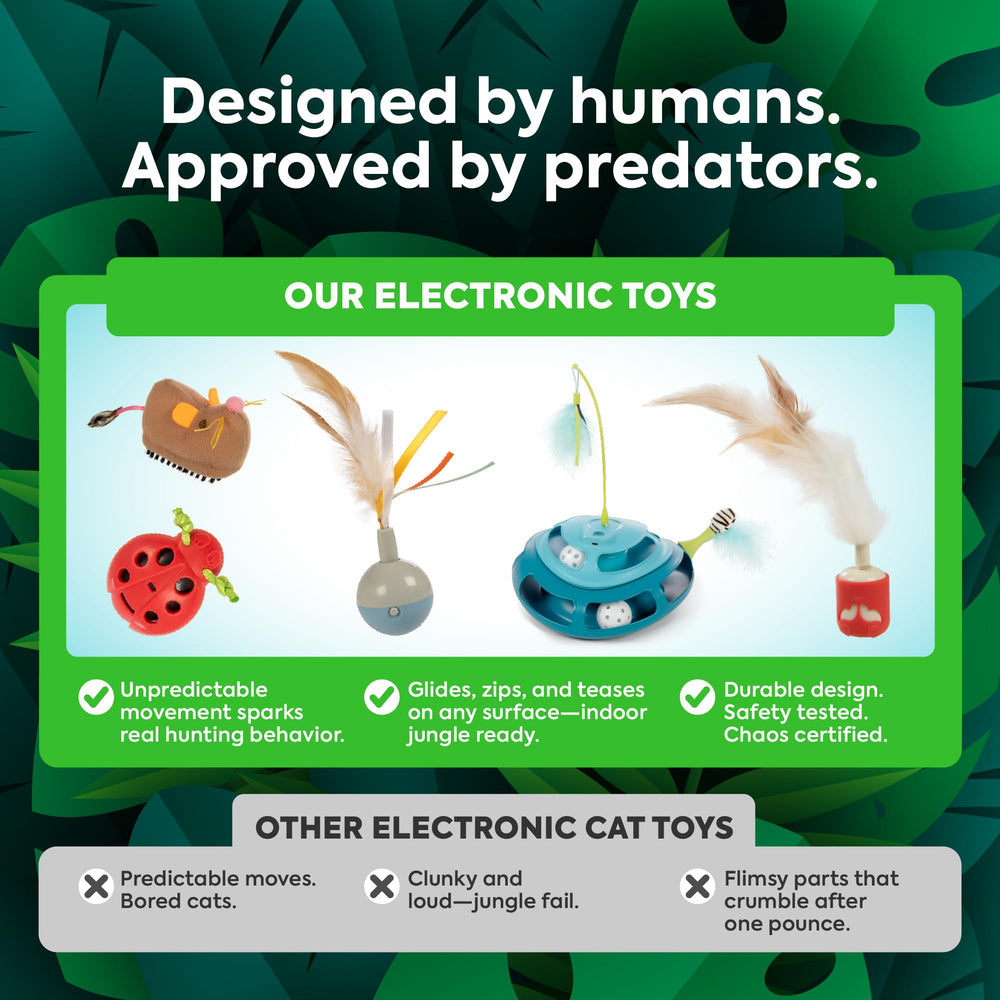 SmartyKat Hidden Hijinks auto-swing motion keeps cats engaged with minimal setup.