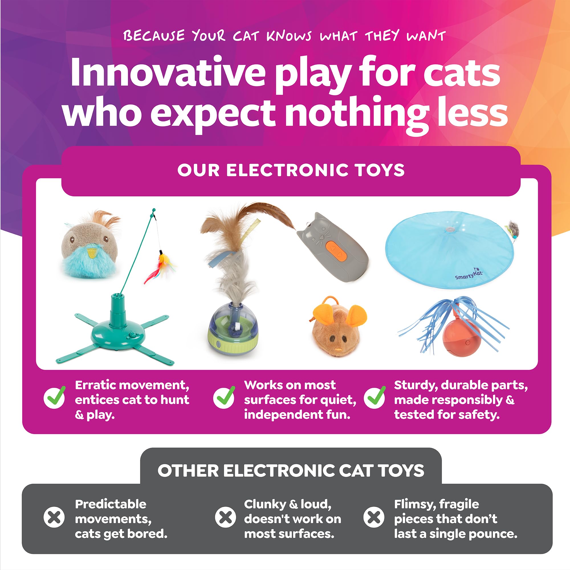 Cat explores on hard surface with remote control motion for fast tracking.