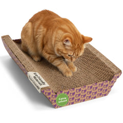 SmartyKat Super Scratcher Chaise corrugated-scratcher: durable surface and cozy lounge for cats.