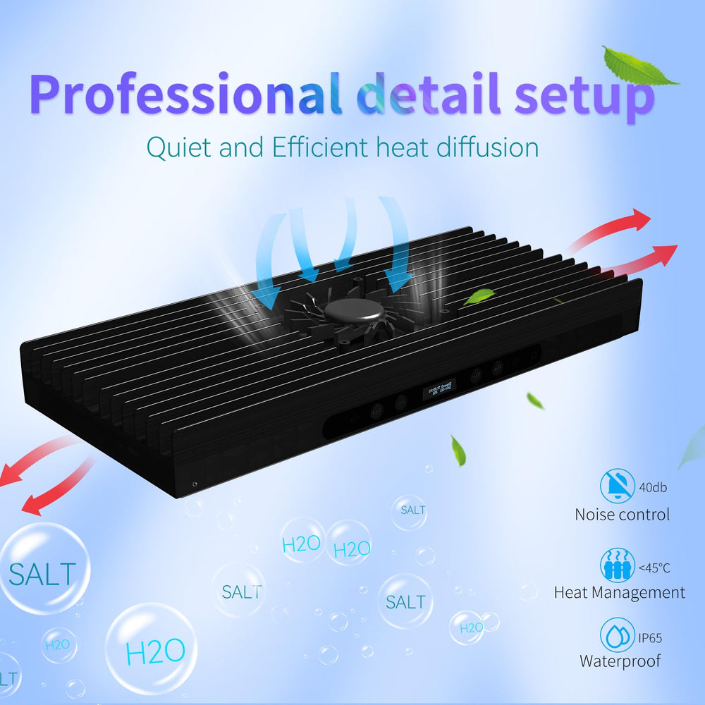 SMATFARM reef light 140W wide coverage supports larger tanks and coral health.