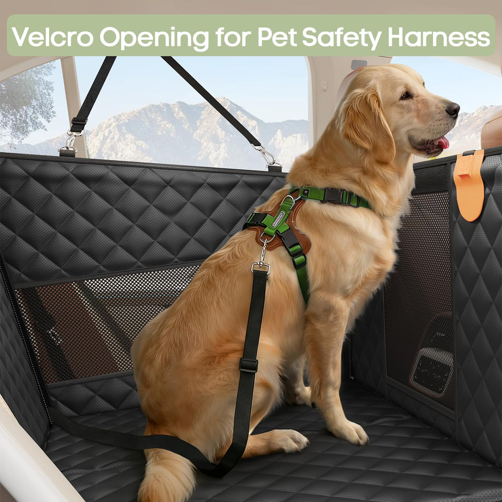 Smatto dog car seat front and rear headrest straps for secure setup.