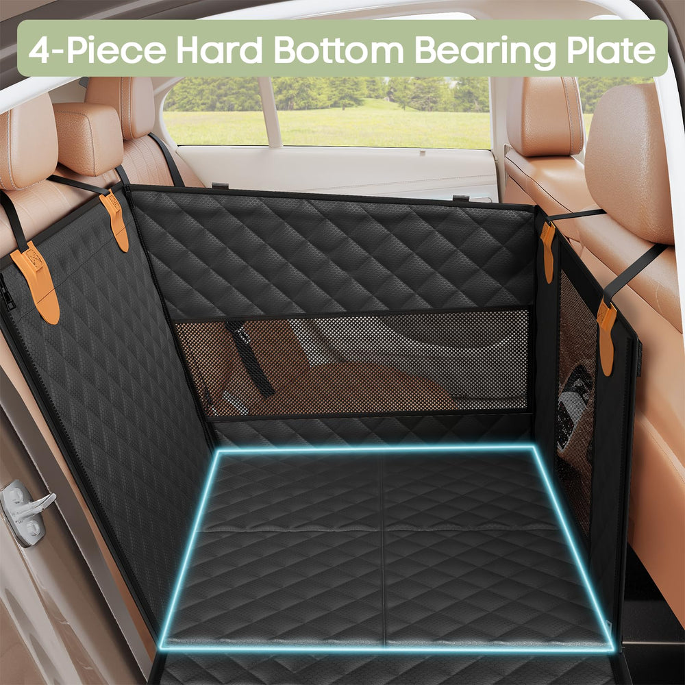 Smatto dog car seat waterproof 600D fabric protects car interior from mess.
