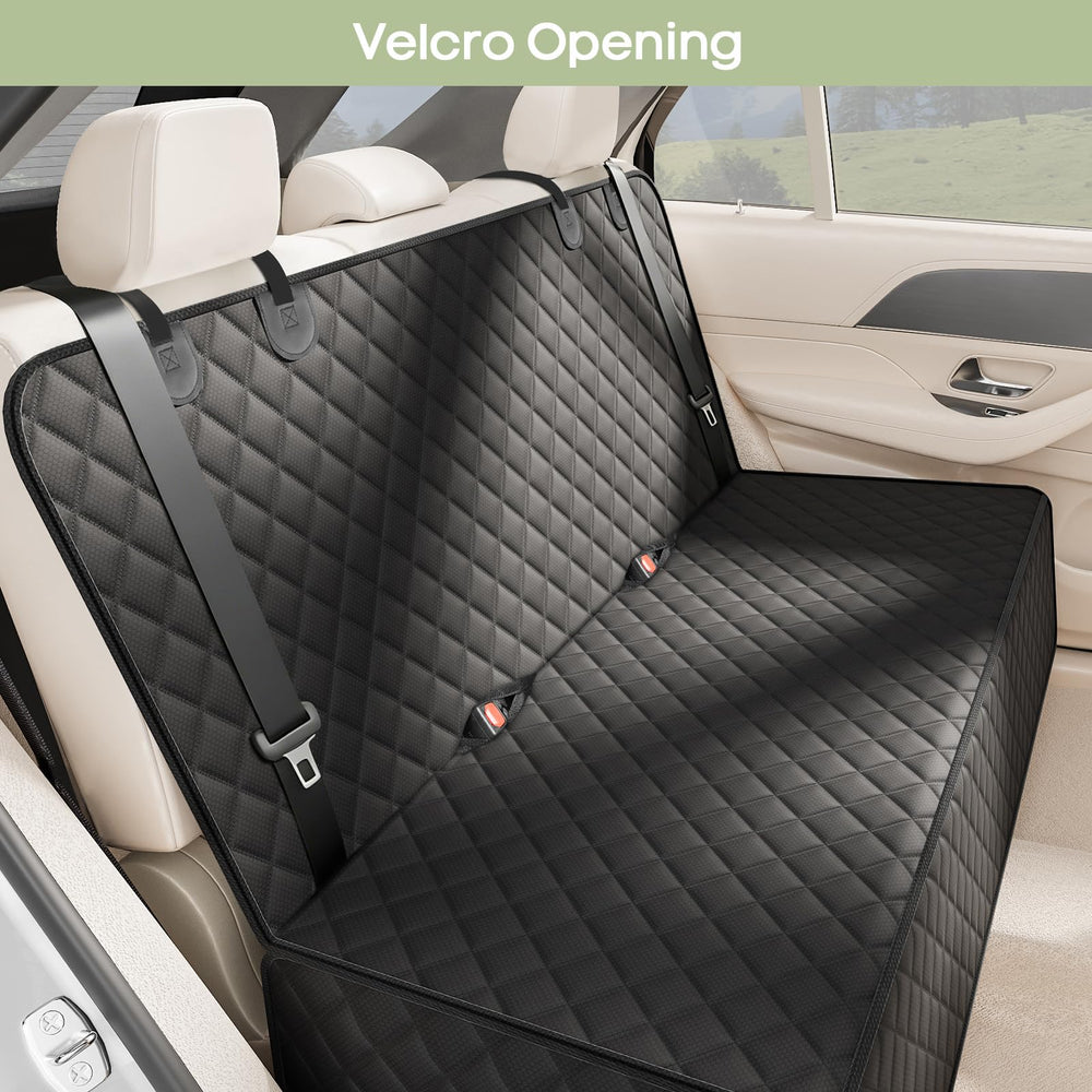 Smatto dog seat cover full-coverage design with side flaps guards fur and dirt