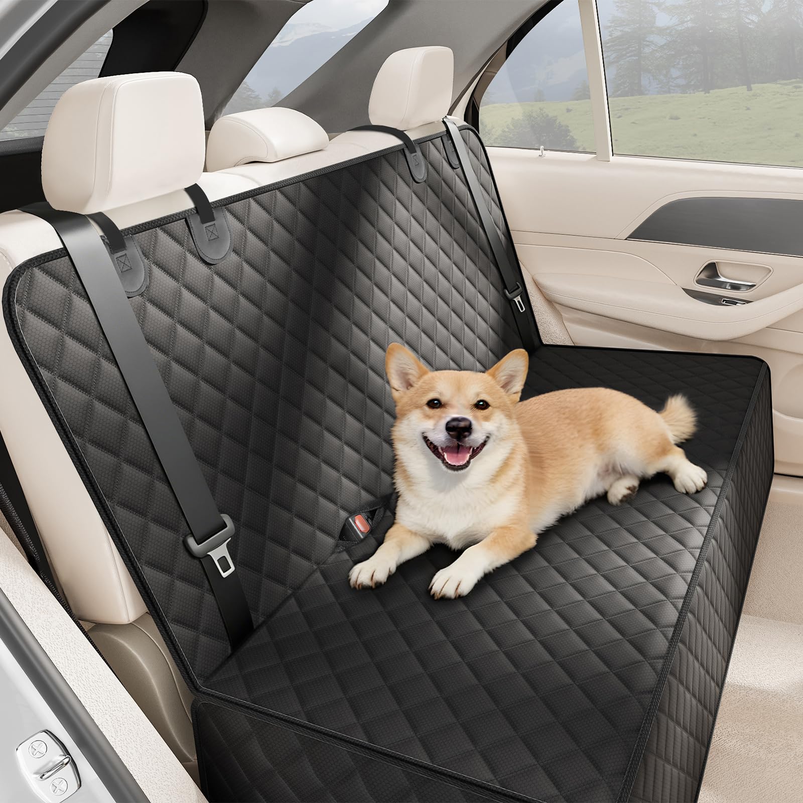 Smatto easy-clean dog seat cover that wipes or vacuums clean