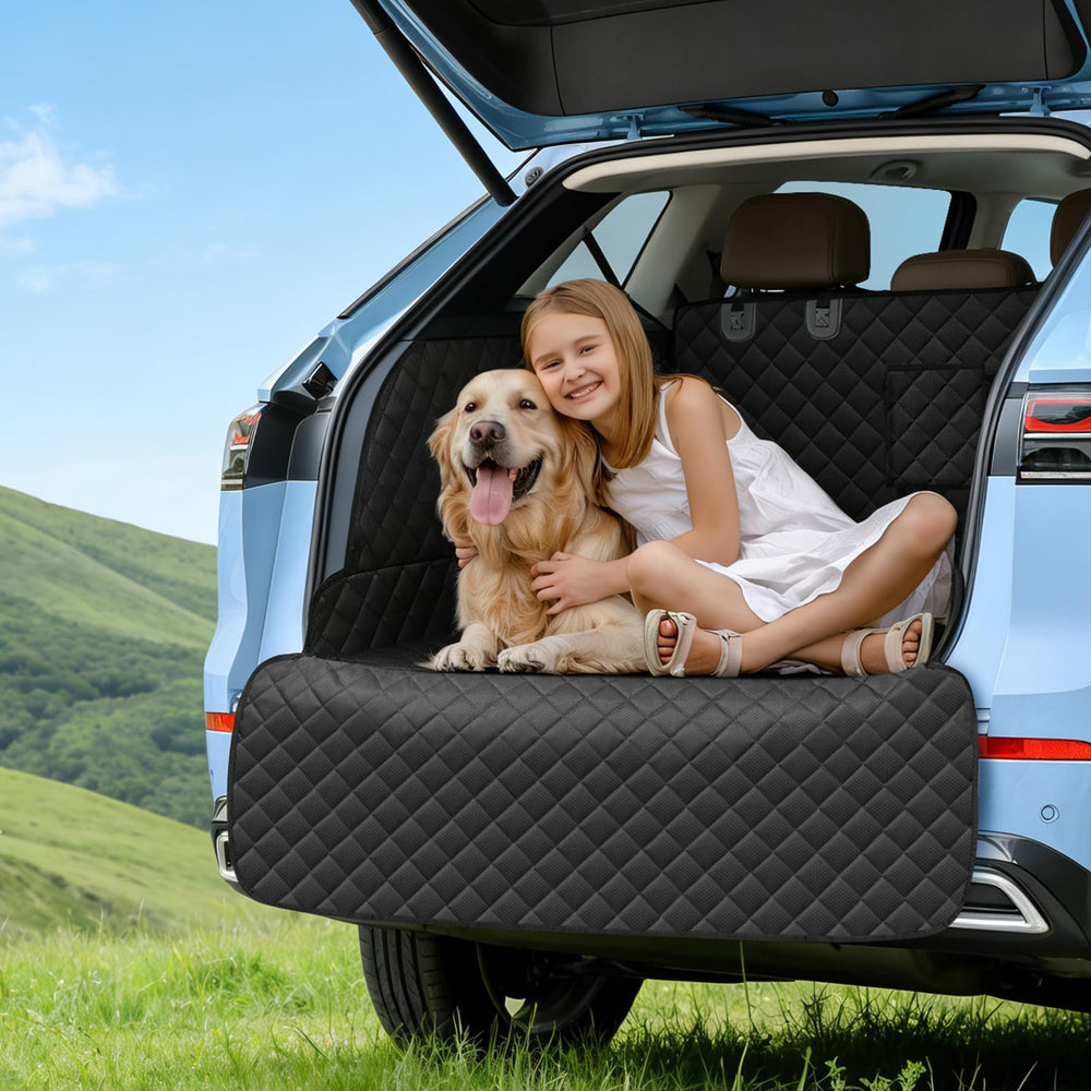 Smatto foldable pet cargo cover stored compactly when not in use