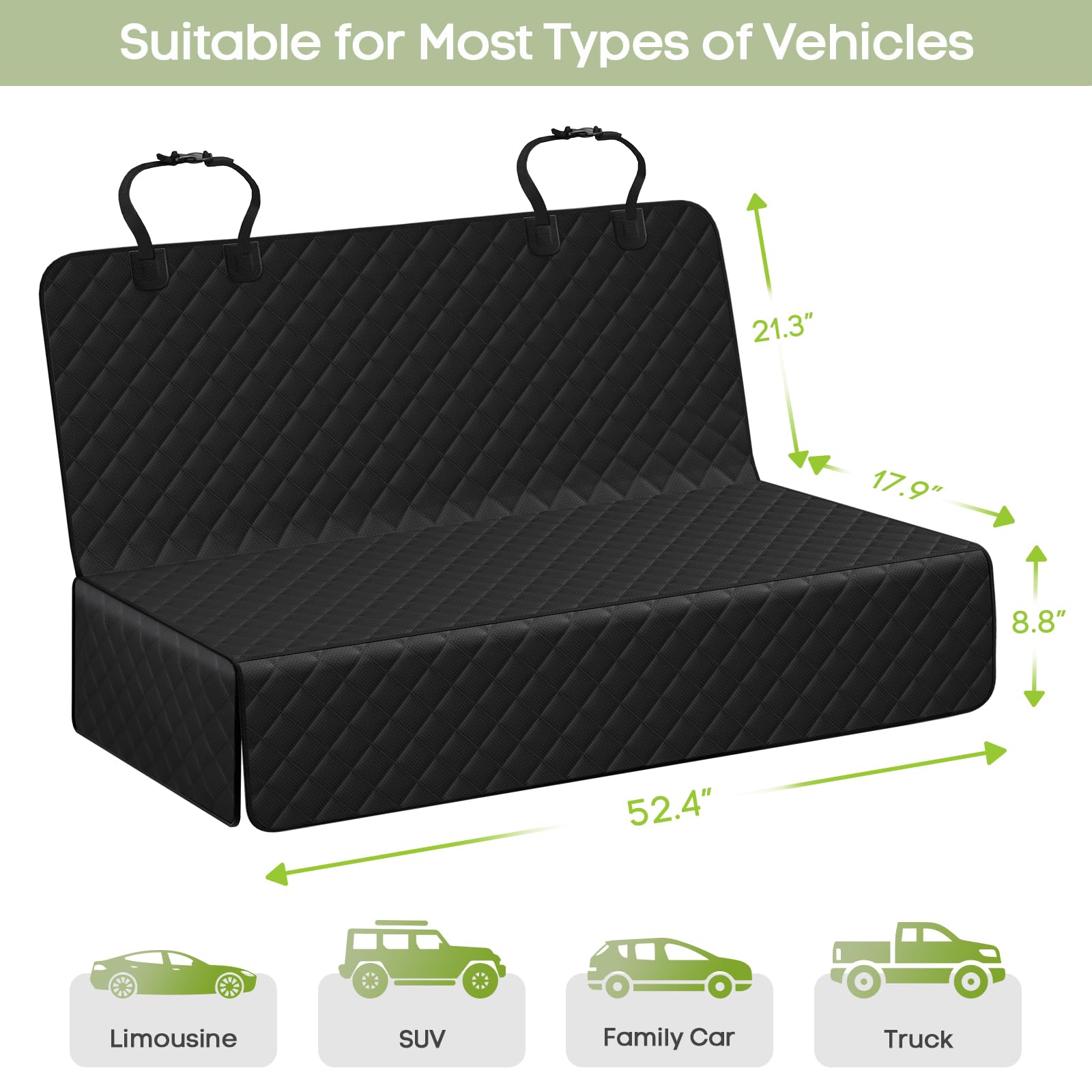 Smatto seat cover durable tear-resistant material preserves interior look