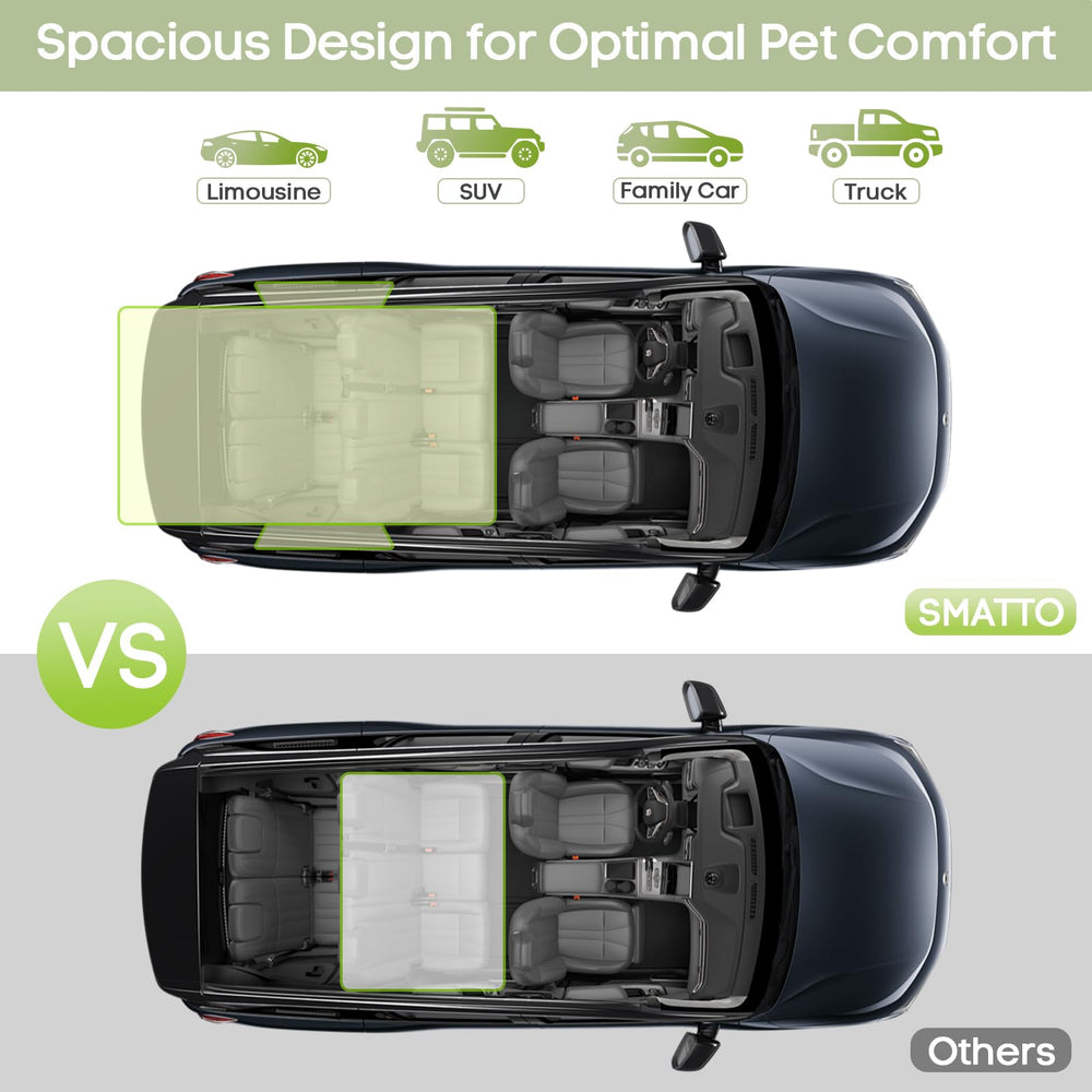 Smatto waterproof dog seat mat protecting cargo from spills and dirt