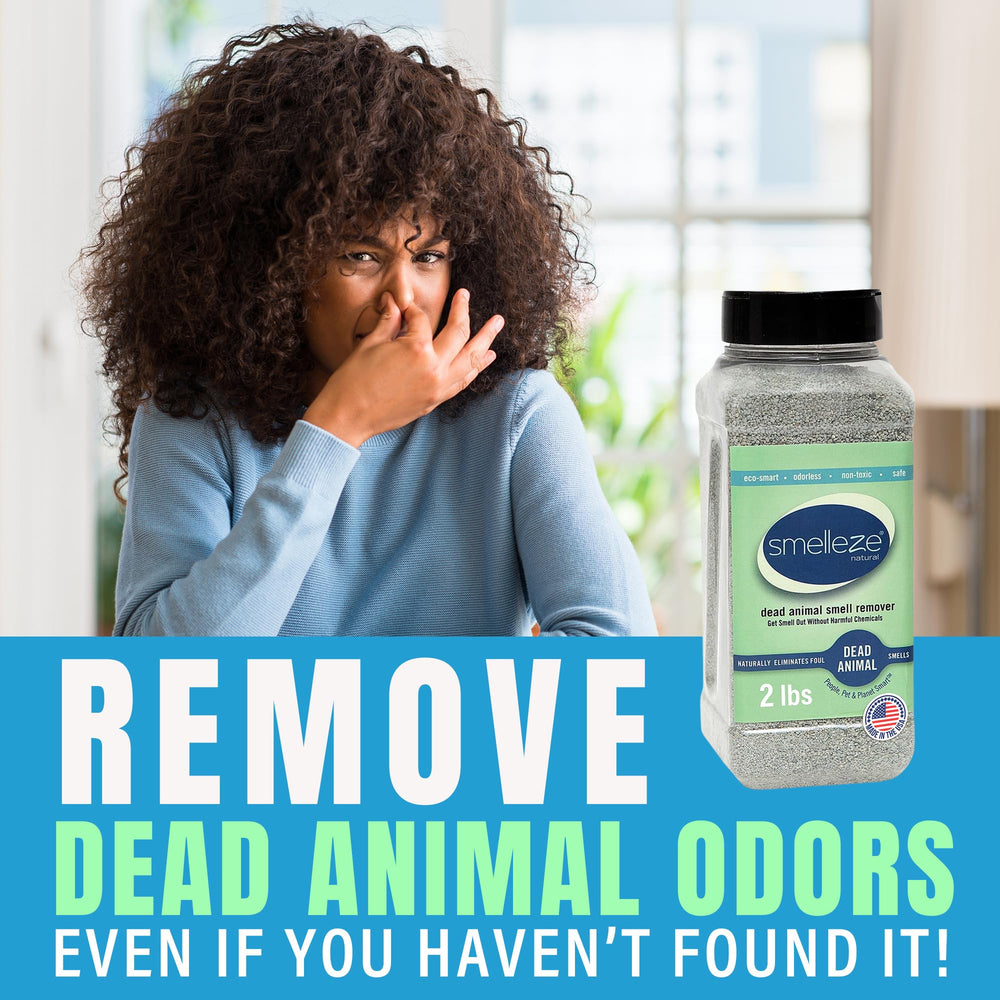 SMELLEZE indoor odor absorber in a room improves air quality.