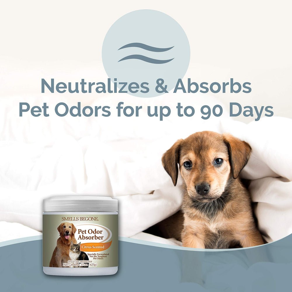 Smells Begone gel action demonstrates long-lasting odor neutralization