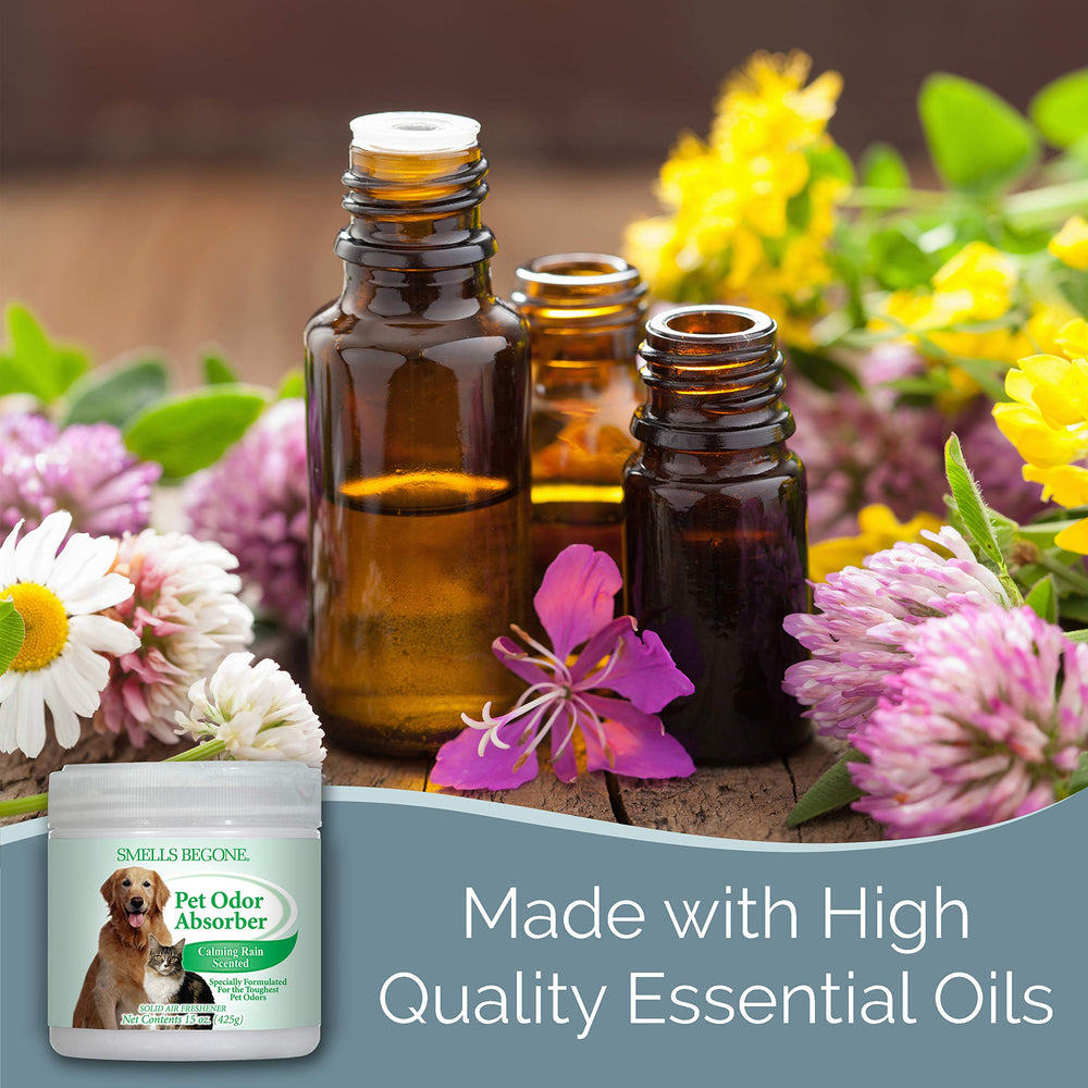 Smells Begone gel USA-made jar shows plant-derived formula and quality.