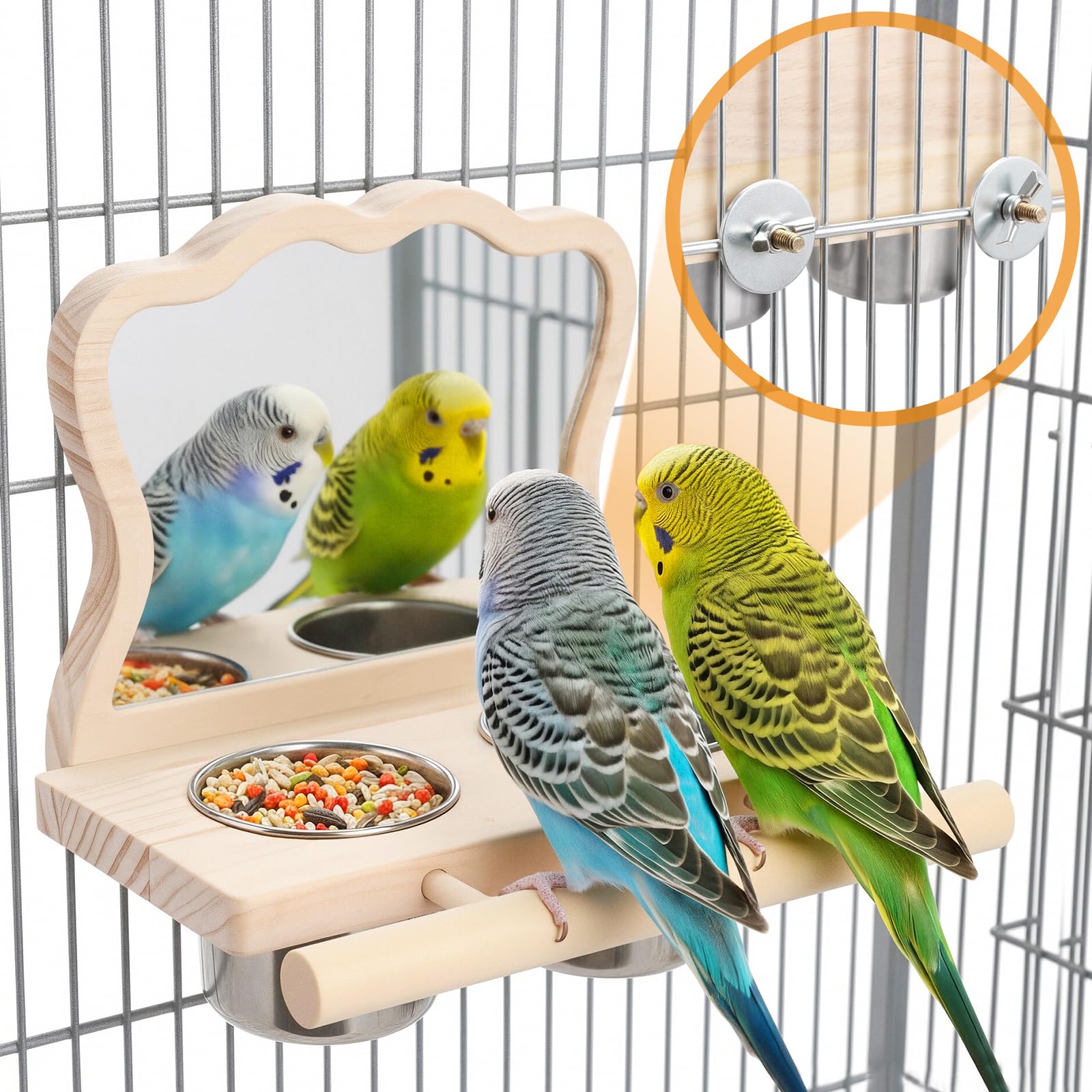 SMICEM cage-accessory kit sparks exploration and routine for active birds.