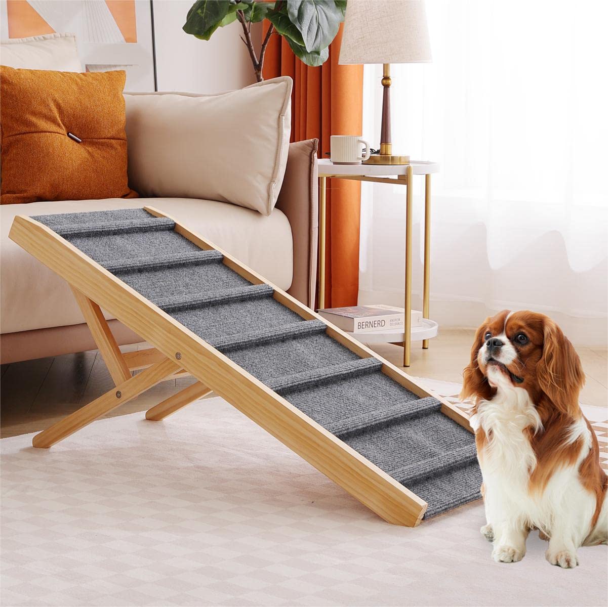 Smilebaby large dog ramp car entry demonstrates safe boarding for dogs on the go