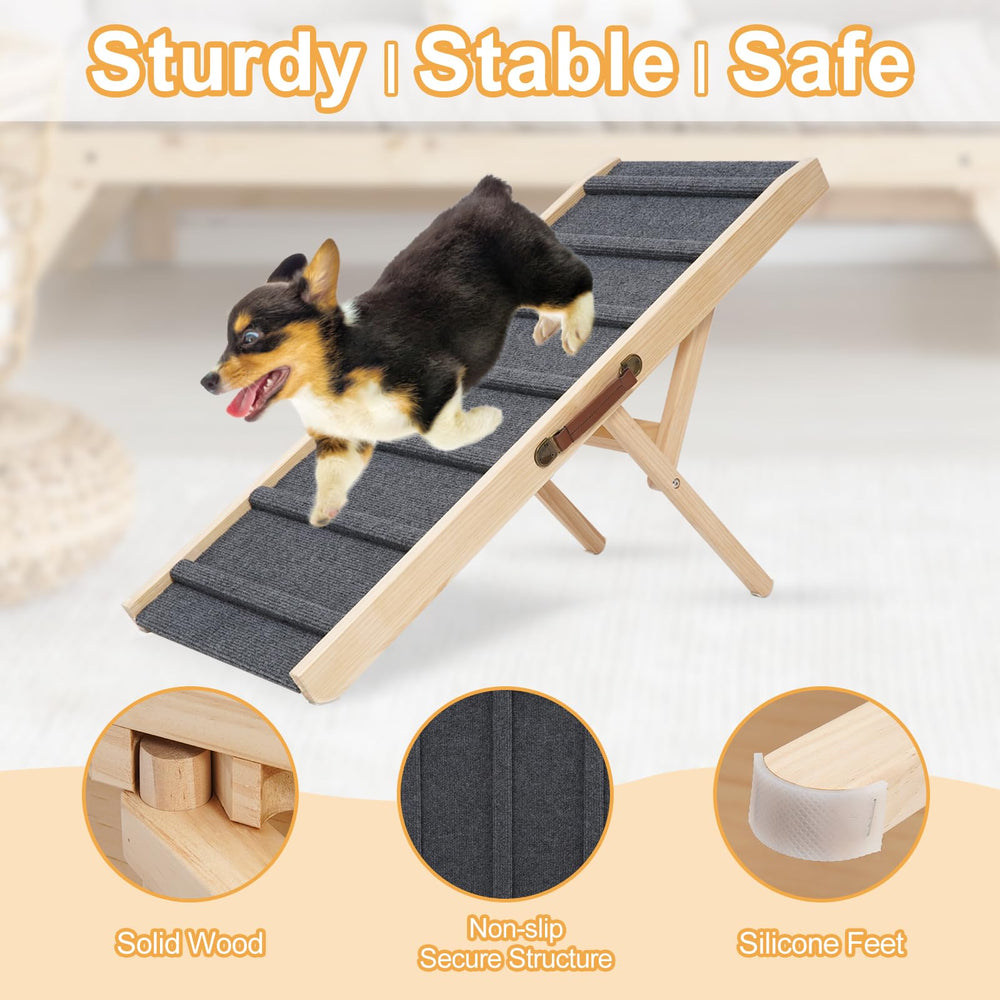 Smilebaby large dog ramp folded compact for travel and simple storage