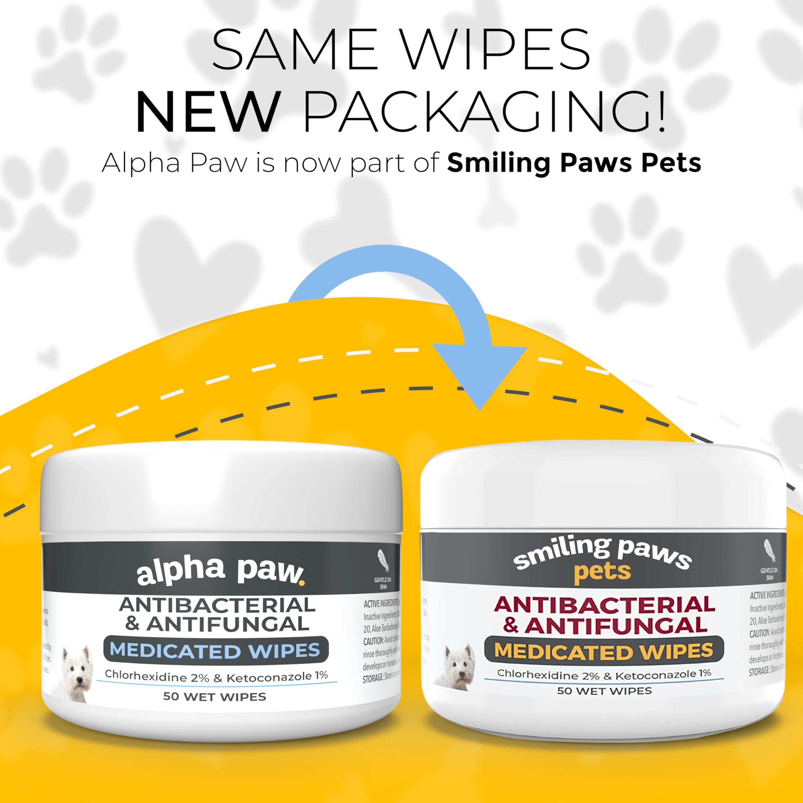 Smiling Paws Pets antibacterial wipe close-up pad for precise cleaning