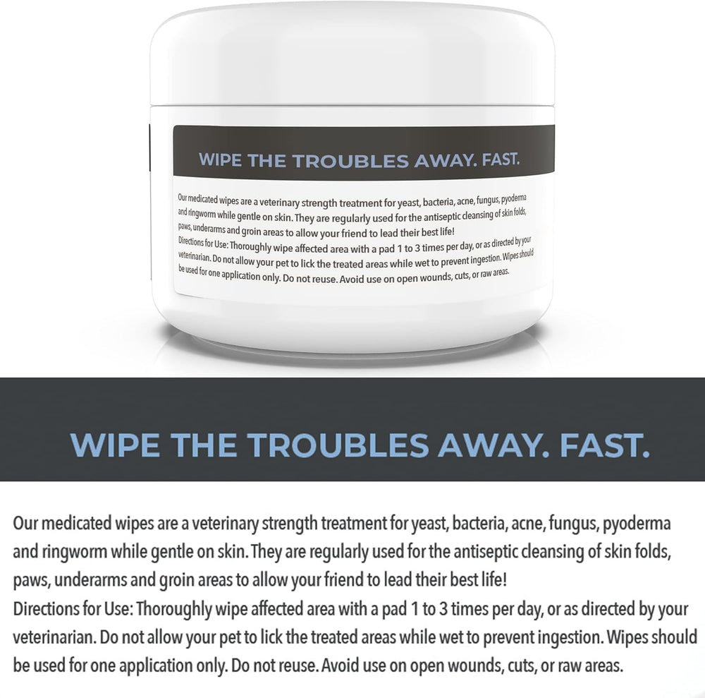 Smiling Paws Pets antibacterial wipes soothing aloe for gentle care.