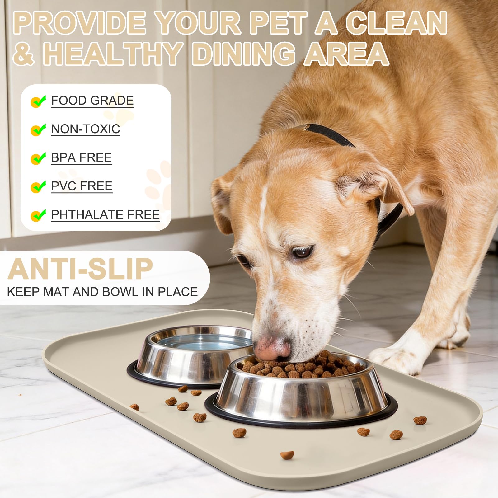 Food-grade silicone is BPA-free and waterproof for easy cleanup.