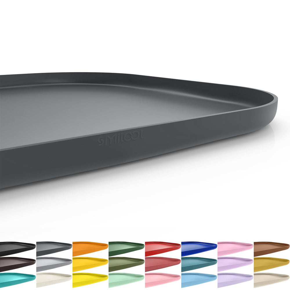 SMILOOL feeding mat with raised edge prevents spills during meals