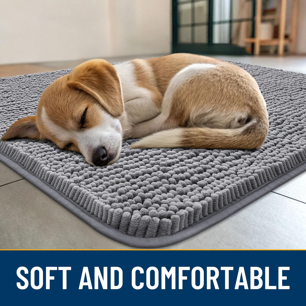 Smiry dog door mat absorbs moisture and dirt, keeping entryways cleaner.