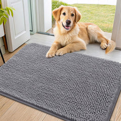 Smiry dog door mat with absorbent front-door design for moisture control and dirt capture.