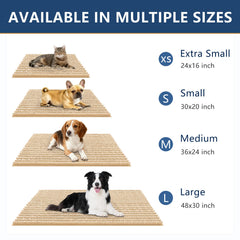 Smiry Dog Door Mat features anti-slip backing to stay put on dry floors
