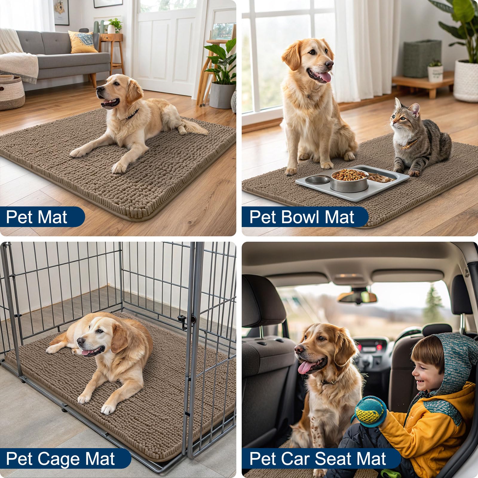 Smiry mud mat dries quickly and is machine washable for convenience.