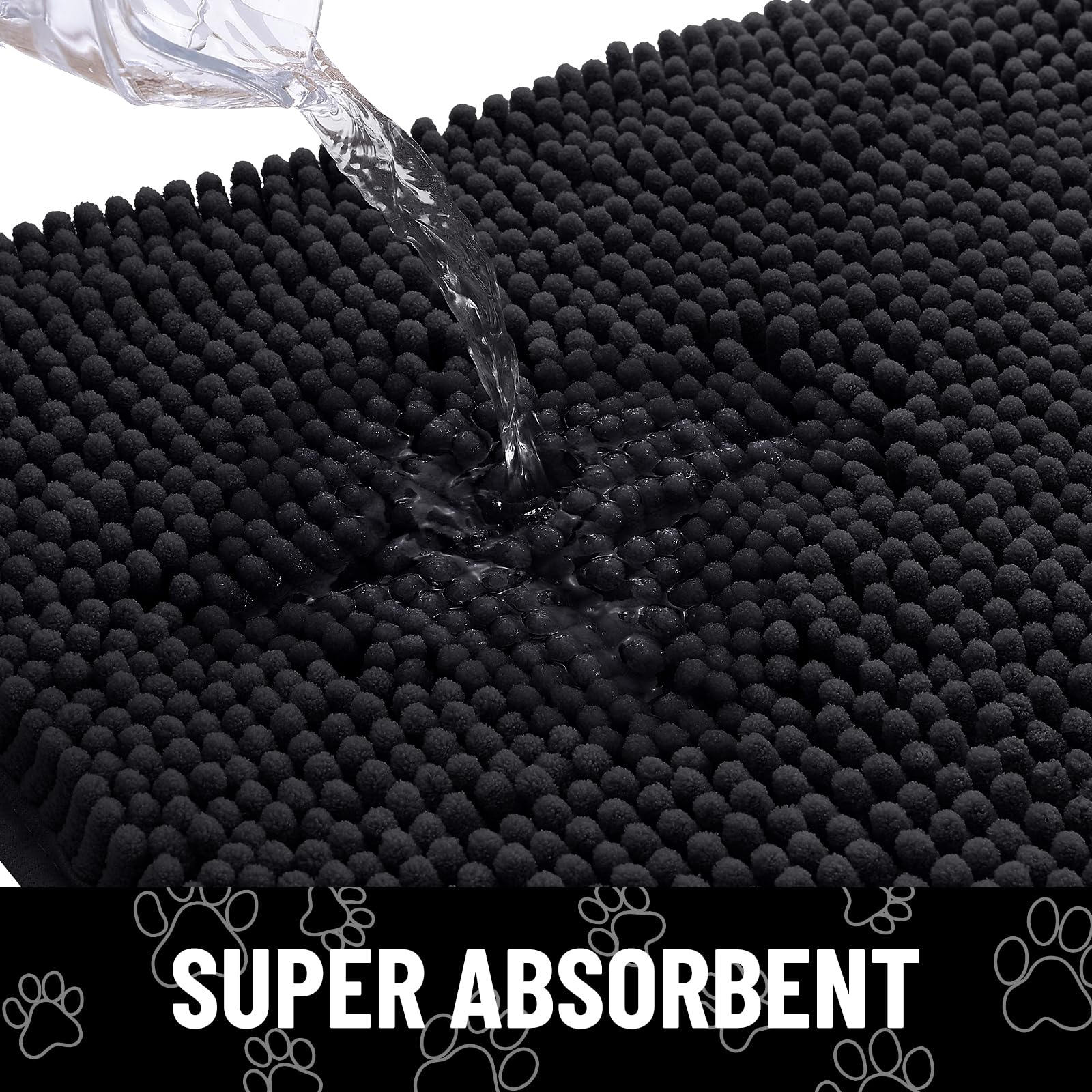 Smiry door mat features a low-profile design for unobtrusive door clearance.