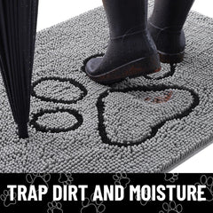 Smiry dog door mat soft-chenille texture adds comfort for pets and feet