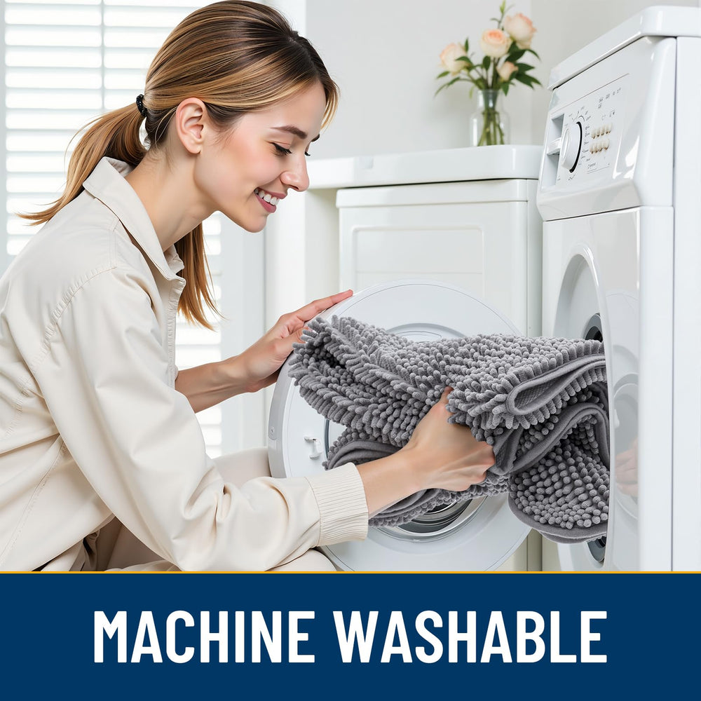 Smiry easy-to-clean mat, quick to shake out or machine wash.