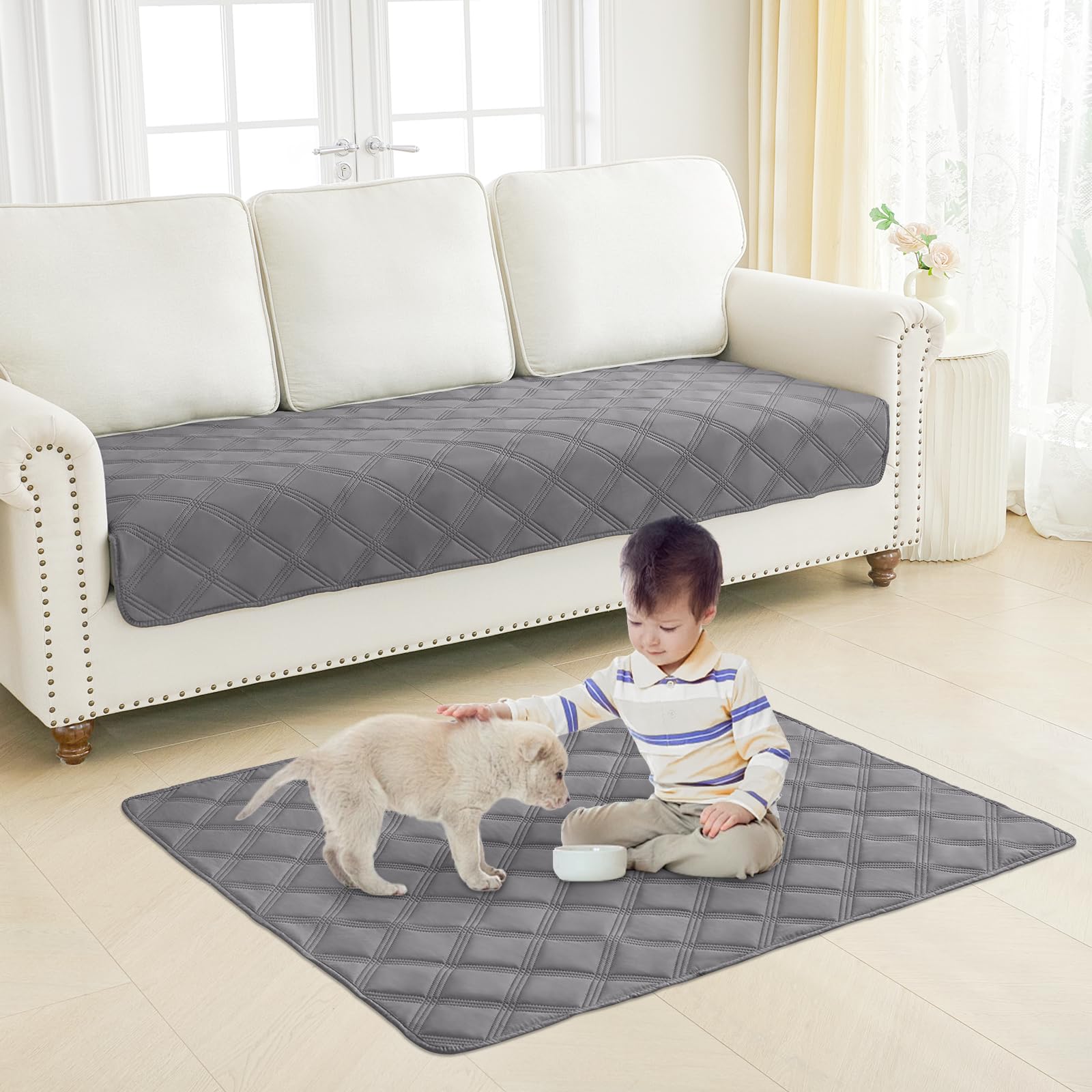 Smiry machine-washable dog blanket simplifies cleanup after messes.