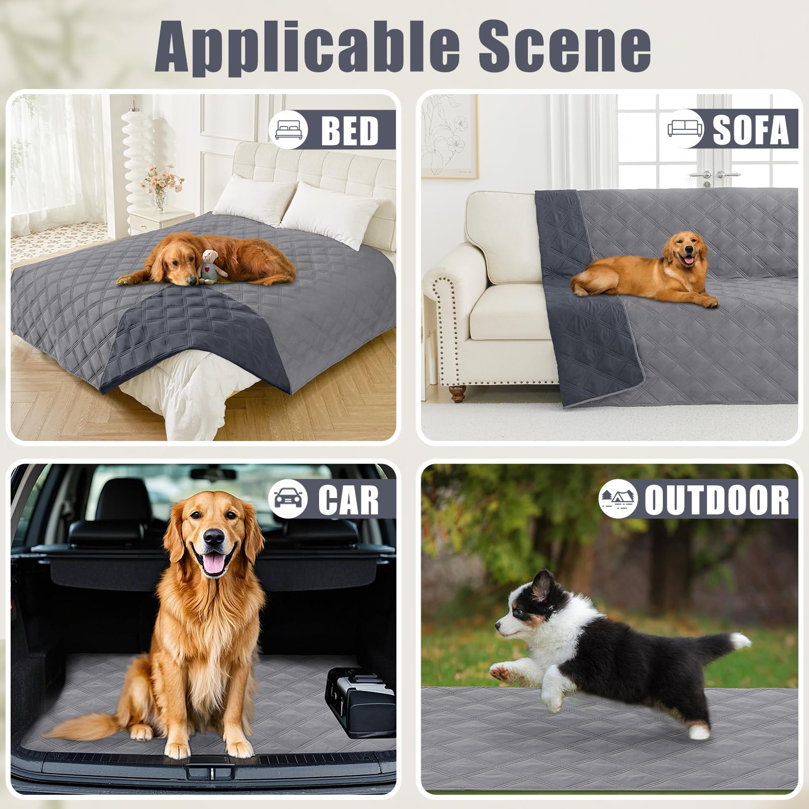 Smiry waterproof couch cover suitable for sofa, bed, car seats.