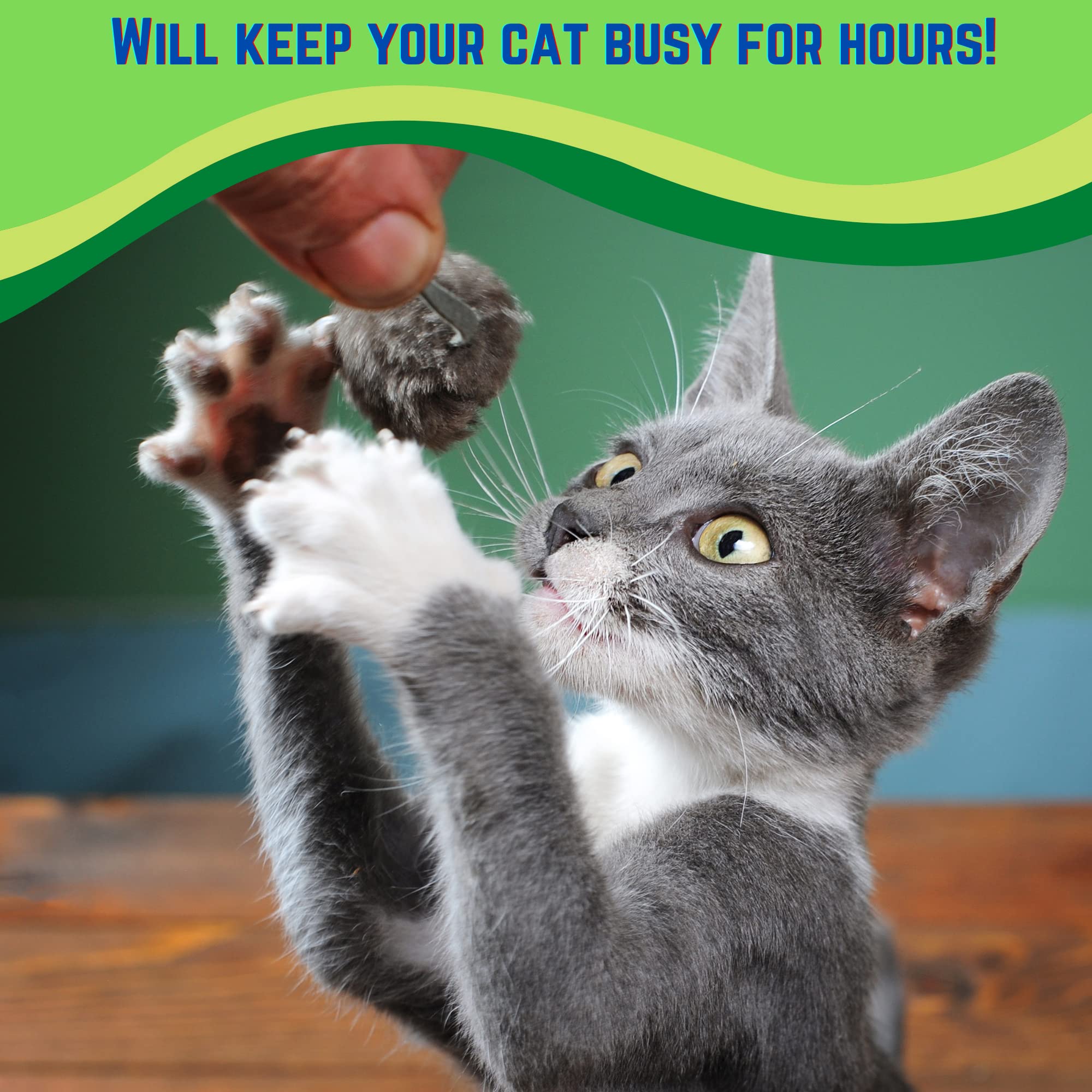 White mouse toy from Smokey's Stash supports playful batting sessions.