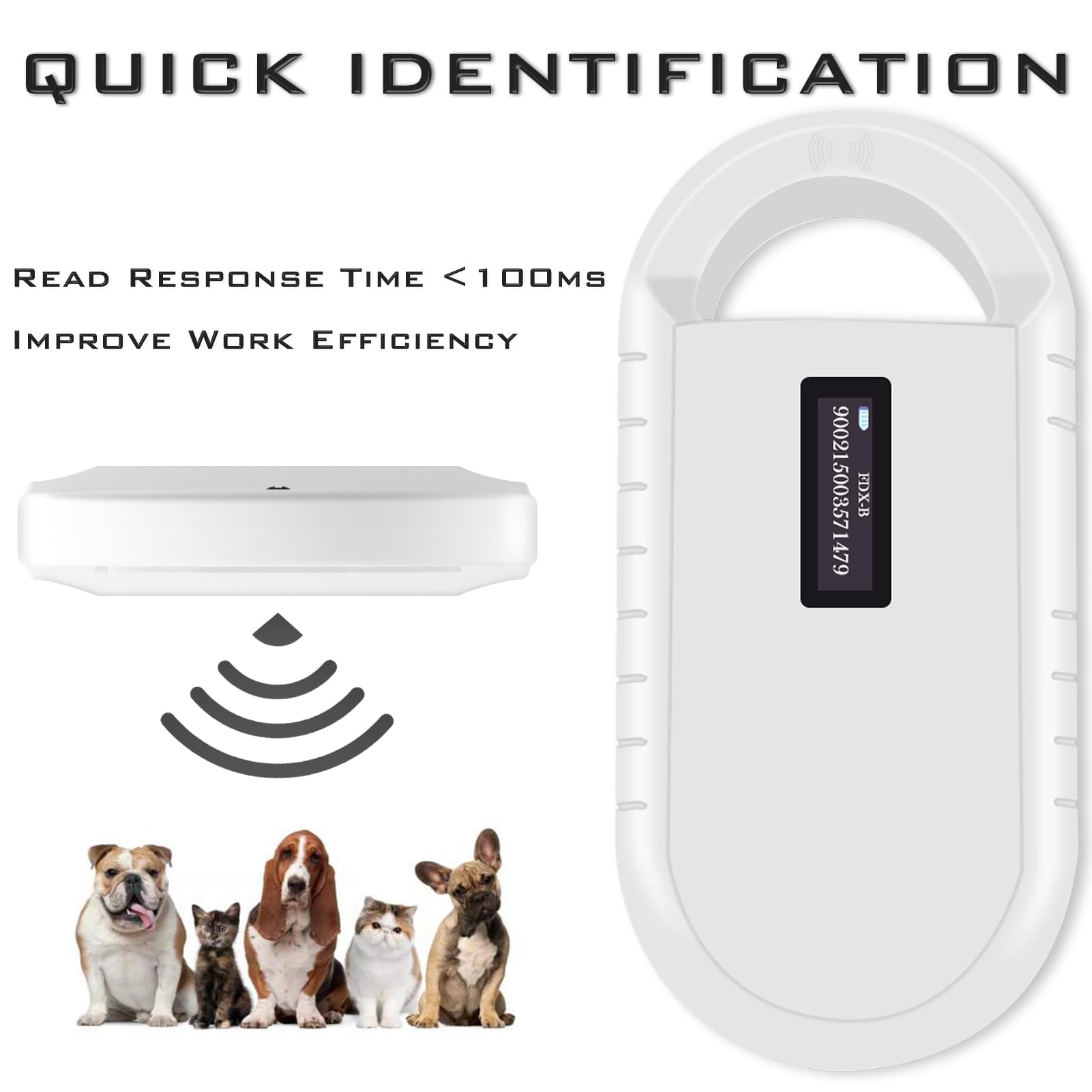 Smoostart Microchip Scanner stores up to 1000 records for efficient tracking