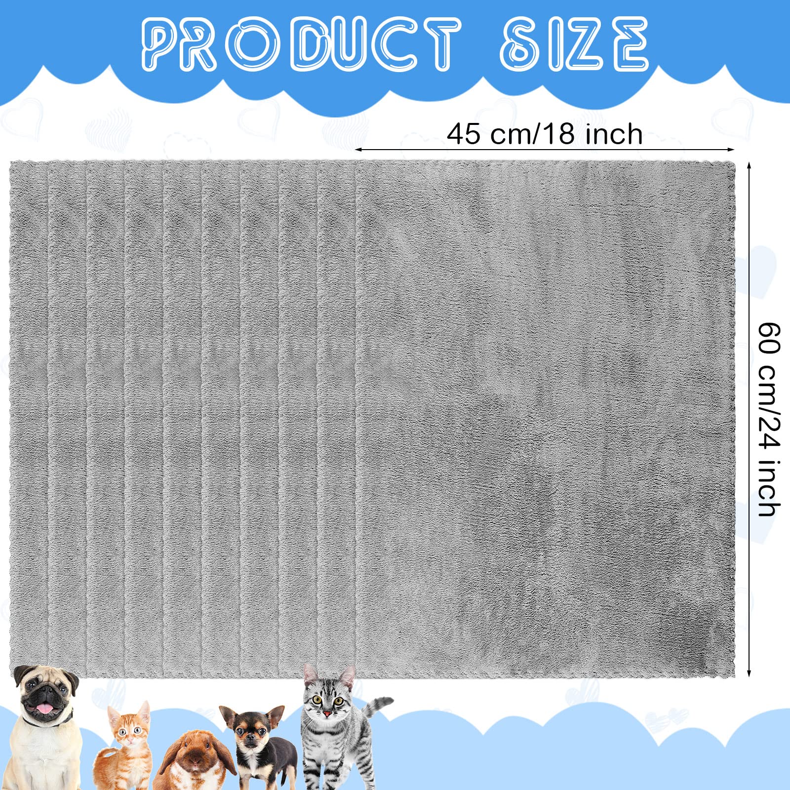 SmoothNovelty guinea pig blanket gray fabric closeup highlights soft coral fleece