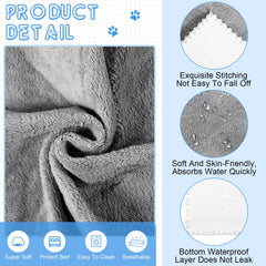 SmoothNovelty guinea pig blanket gray waterproof layer protects cages