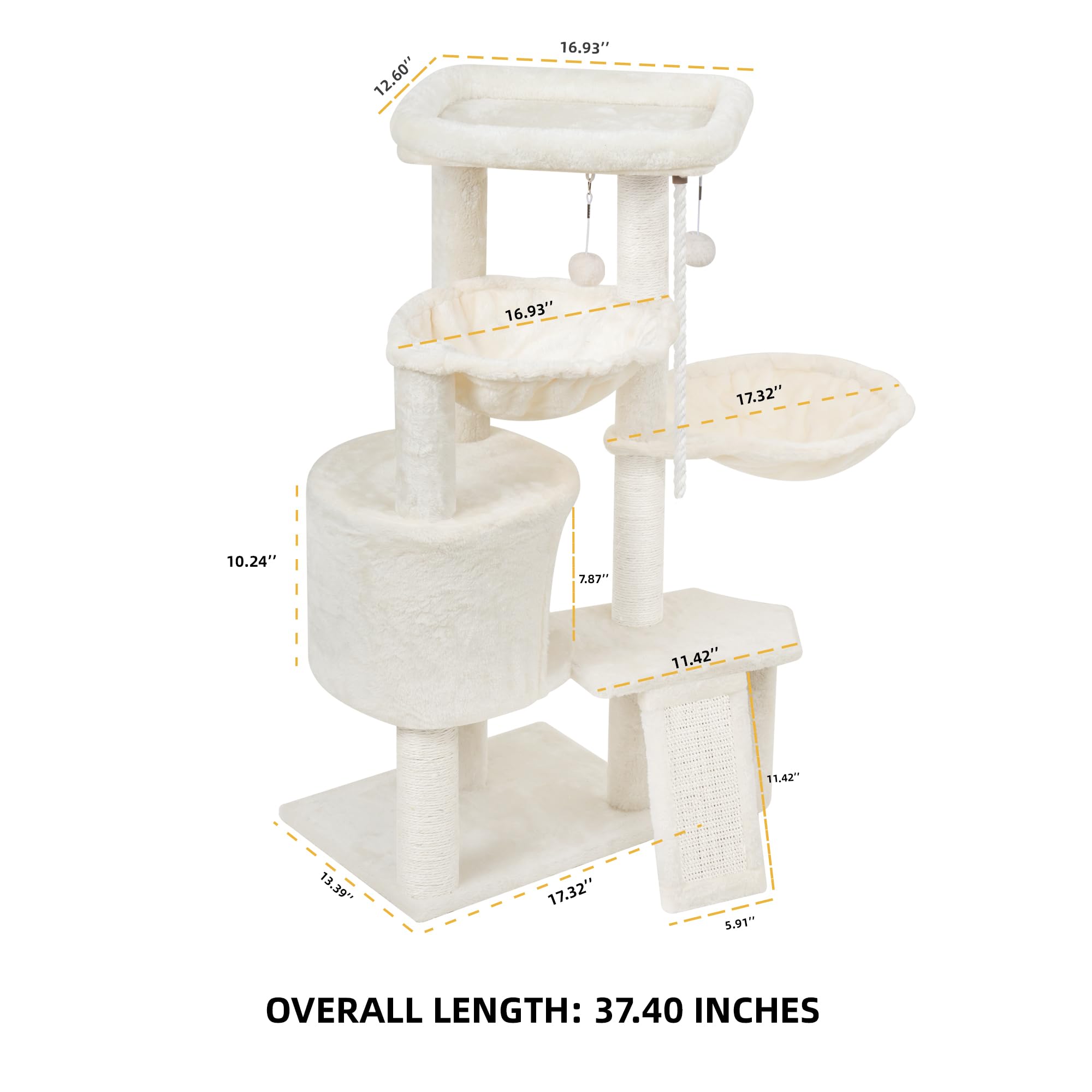 Smouatou Wang Xin cat condo scratcher offers private retreat and safe scratching.