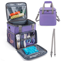SMYV pet grooming bag main compartment keeps tools organized for quick access.