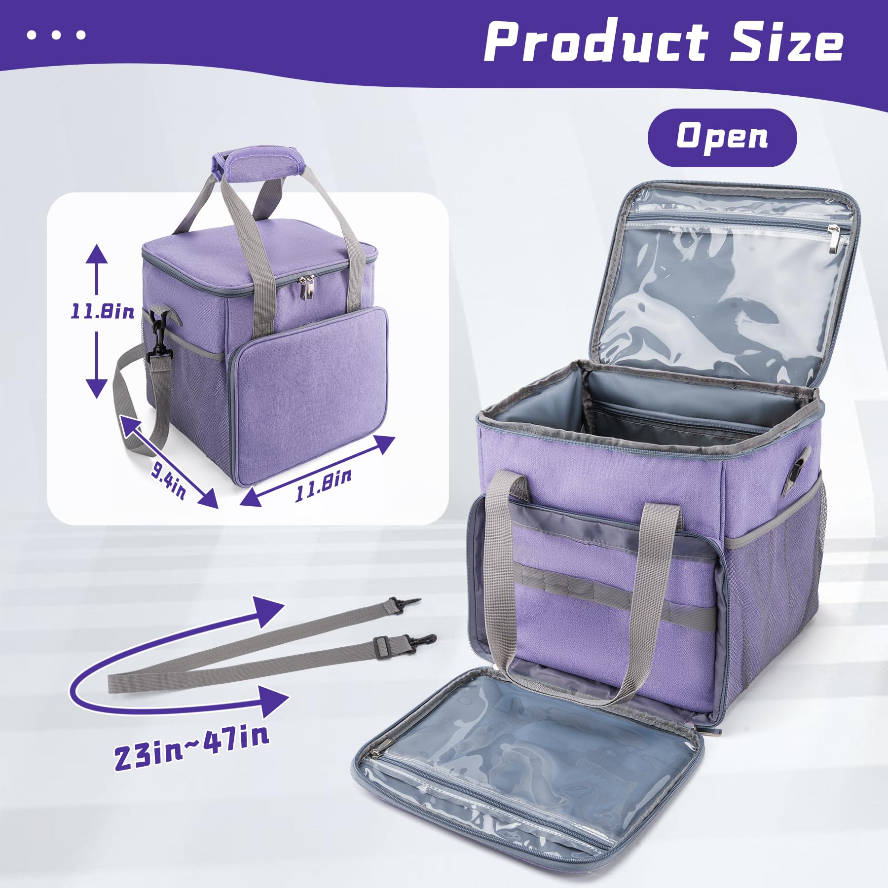 SMYV grooming bag side pocket provides easy access to trimming scissors.