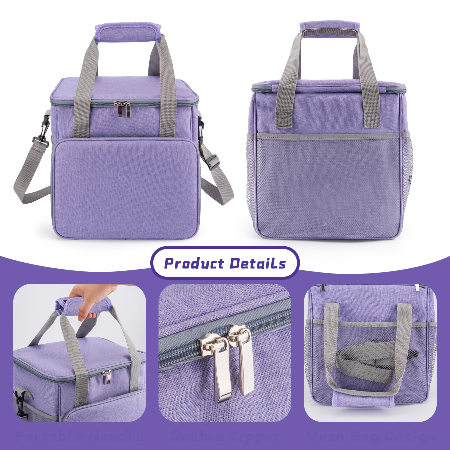 SMYV grooming bag stitching detail enhances durability for frequent use.
