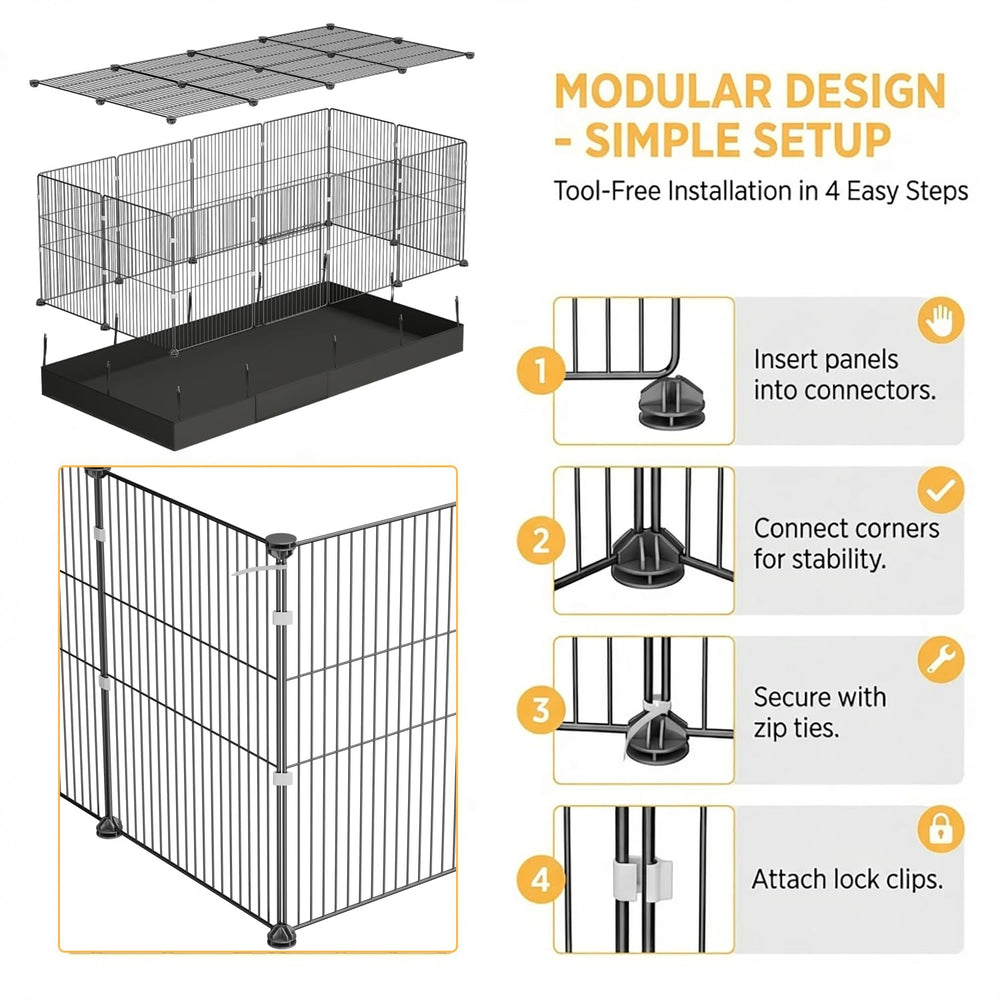 SNAAT expandable cage system adapts from compact to spacious habitats