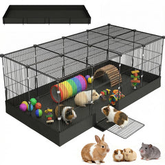 SNAAT 20-planes guinea pig cage with waterproof liner protects surfaces and deters chewing