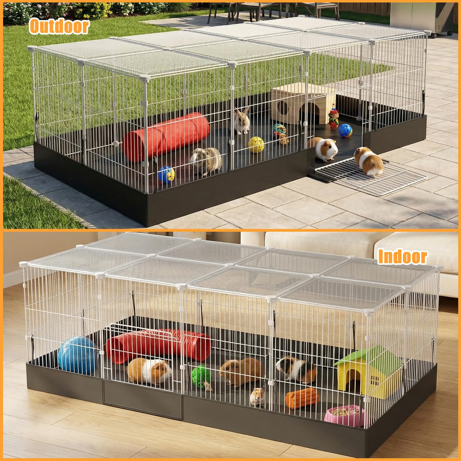 SNAAT expandable cage adapting to space and pet needs.
