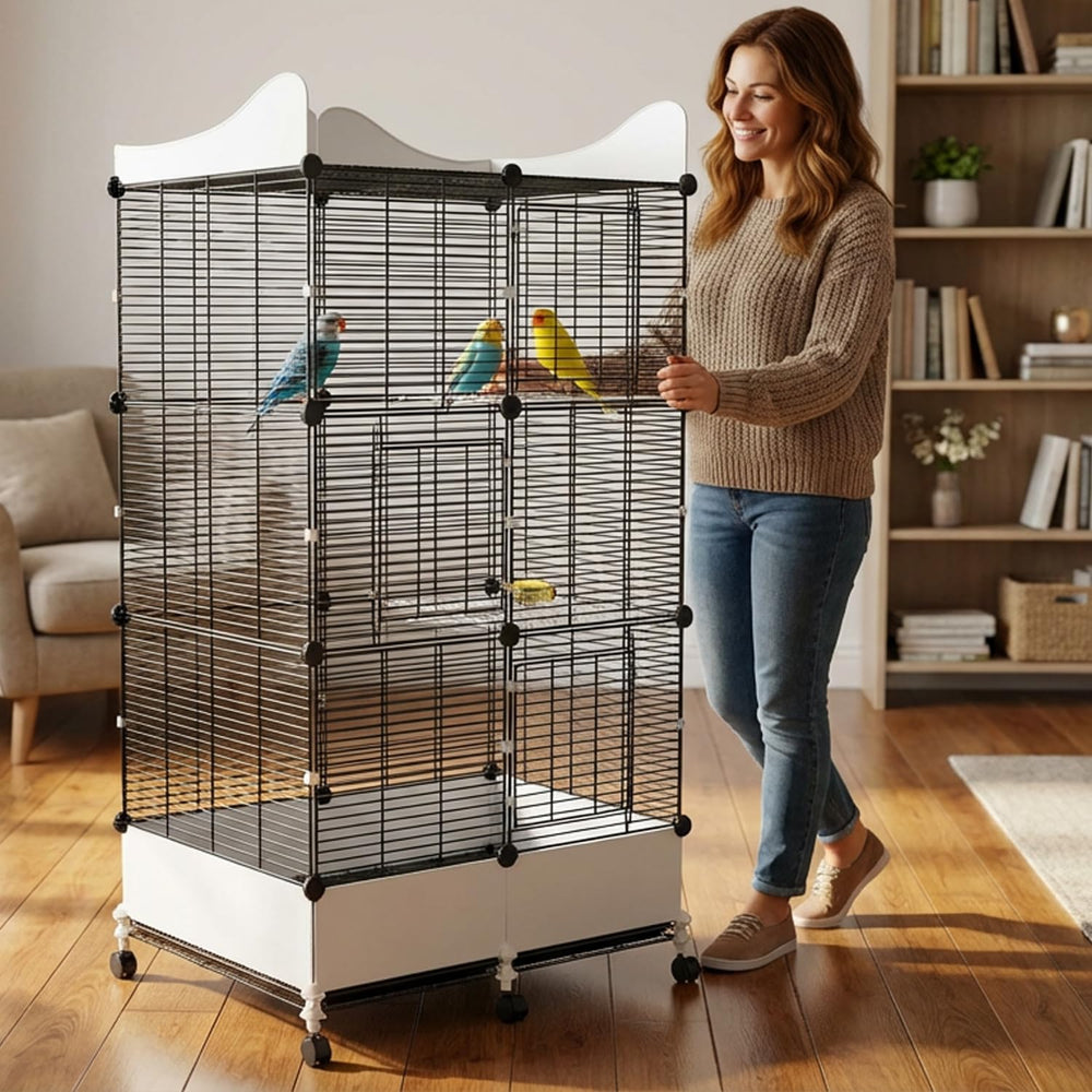 SNAAT durable spacious aviary supports comfortable living for budgies and cockatiels.