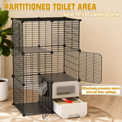 SNAAT cat cage showcases a 3-tier design for climbing and resting