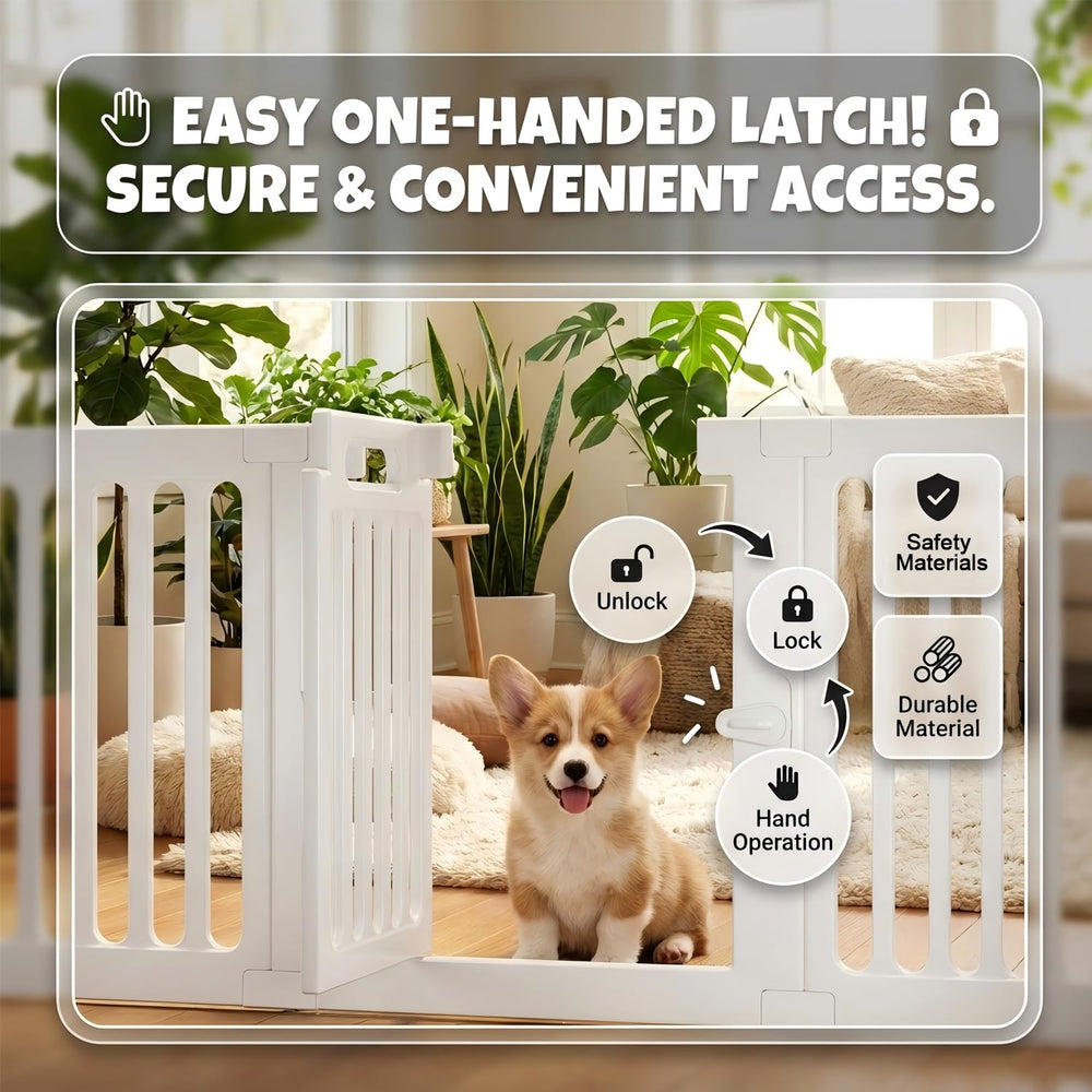 SNAAT dog playpen indoors setup shows flexible layout for customized shapes.